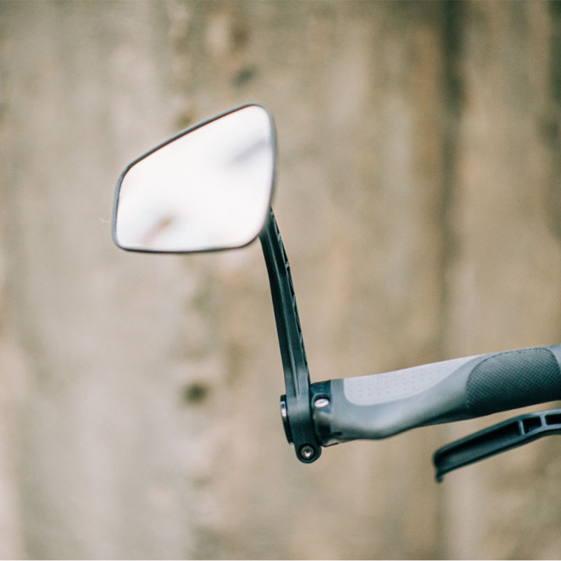 Rétroviseur de vélo gauche avec surface de miroir extra large