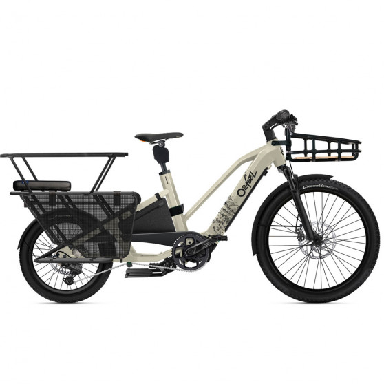 Vélo cargo électrique O2feel Equo 5 Adventure + Pack Family