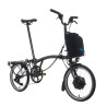 Brompton Electric C Line Explore Black Lacquer + porte-bagages (guidon M)