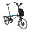 Brompton Electric C Line Explore Ocean Blue + porte-bagages (guidon M)