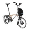 Brompton Electric C Line Explore Dune Sand + porte-bagages (guidon M)