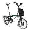 Brompton Electric C Line Explore Racing Green + porte-bagages (guidon M)