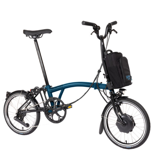 Vélo pliant Brompton Electric C Line Explore Ocean Blue (guidon H)