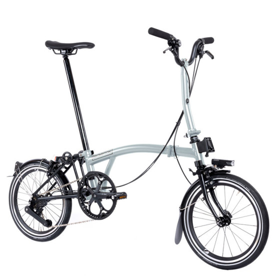 Vélo pliant Brompton P Line Explore Lunar Ice (guidon M)