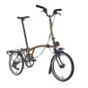 Brompton P Line Explore Bronze Sky + porte-bagages (guidon H)