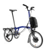 Brompton Electric P Line Urban Blue Lacquer + porte-bagages (guidon H)