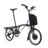 Brompton Electric P Line Explore Midnight Black + porte-bagages (guidon M)