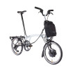 Brompton Electric P Line Explore Lunar Ice + porte-bagages (guidon M)