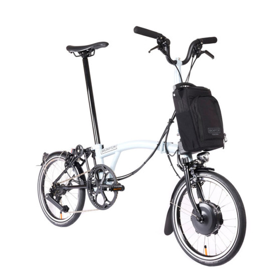 Vélo pliant Brompton Electric P Line Explore Lunar Ice (guidon M)