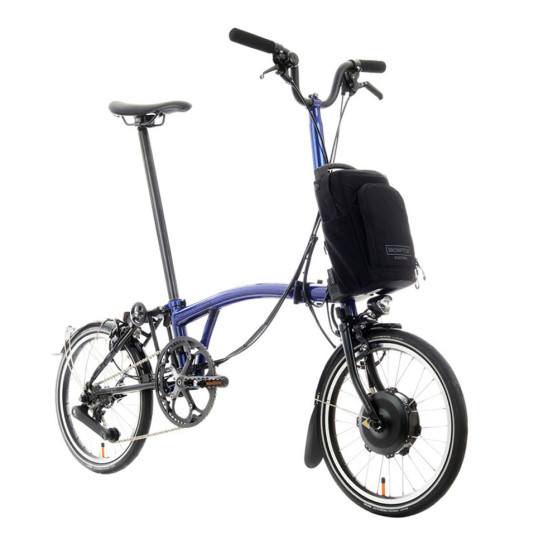 Vélo pliant Brompton Electric P Line Explore Blue Lacquer (guidon H)