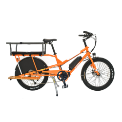 Vélo cargo électrique Yuba Kombi E5 orange